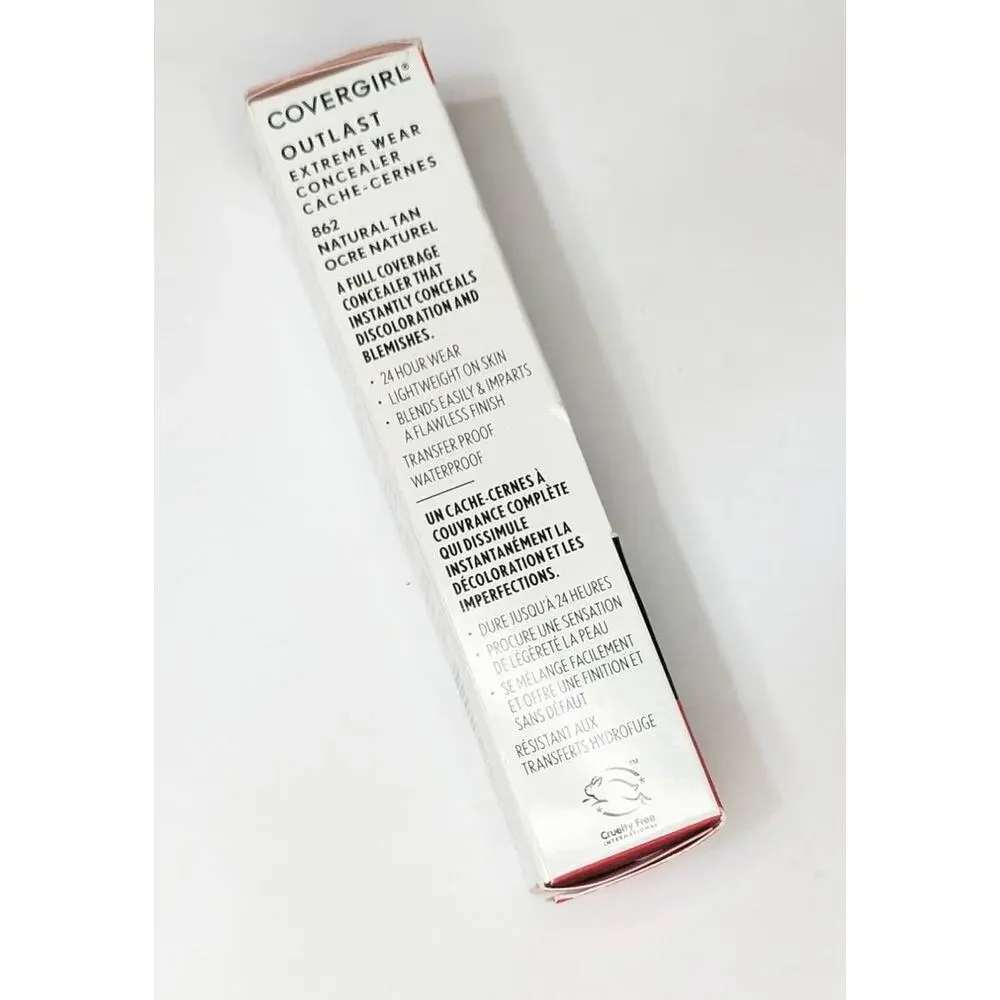 COVERGIRL Concealer Outlast Extreme Wear24HR Full Coverage 862 Natural Tan .3oz